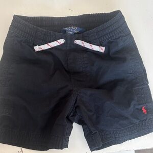 Polo by Ralph Lauren Black Cargo Drawstring 4T Shorts